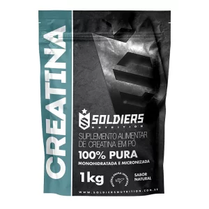 Creatina Monohidratada 1Kg 100% Pura - Importada - Soldiers Nutrition