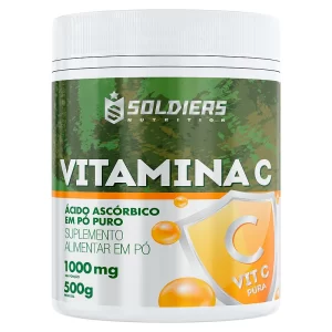 Vitamina C em Pó - Ácido Ascórbico 500g - 100% Puro Importado - Soldiers Nutrition