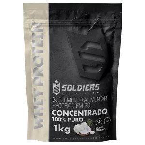 Whey Protein Concentrado 1Kg - Beijinho- Importado - Soldiers Nutrition