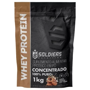 Whey Protein Concentrado 1Kg - Cookies- Importado - Soldiers Nutrition