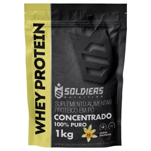 Whey Protein Concentrado 1Kg - Baunilha- Importado - Soldiers Nutrition
